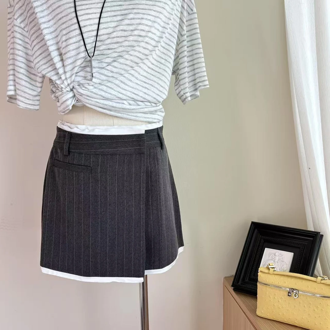 BELE ZHANG通勤学院风INS风时尚套装百褶裙复古工装风-1158