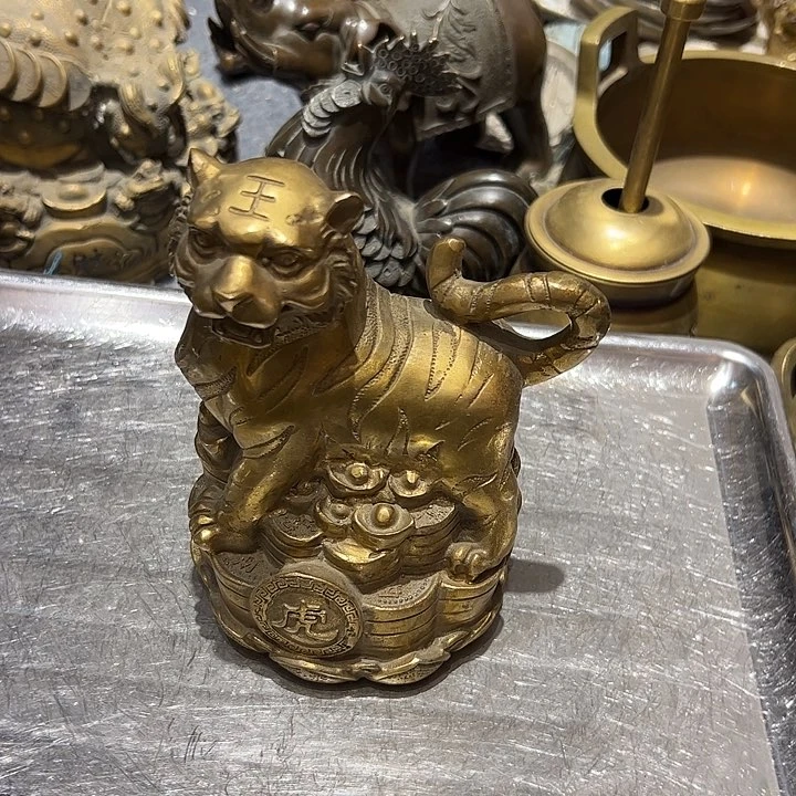 双****8微瑕疵黄铜摆件工艺品