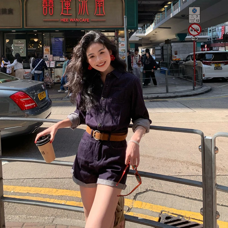 泡面卷儿【摩登时代】法式春季新款显瘦气质牛仔套装系列JR609007