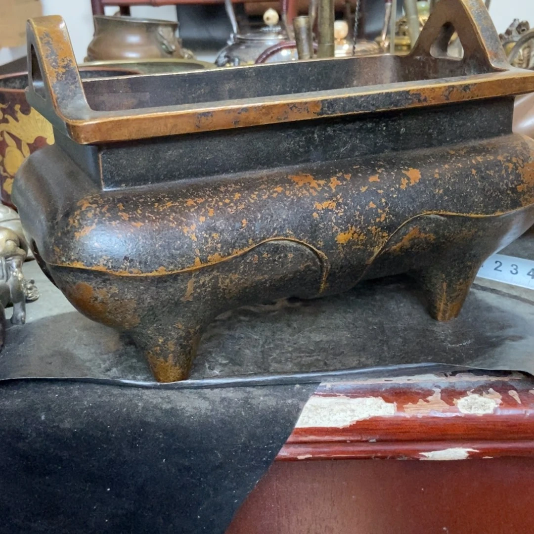 活***宝铜器工艺品摆件香炉摆件