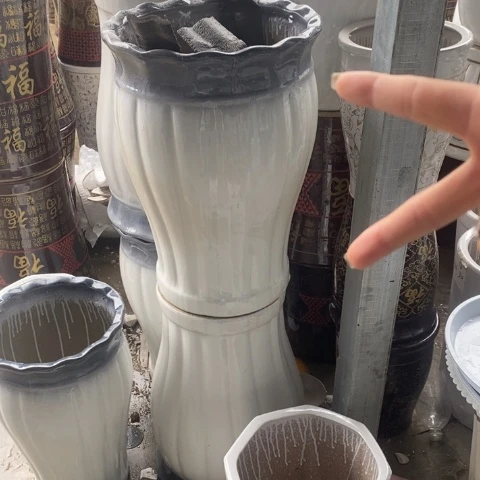 高腰花口渐变灰南瓜特大口38/55（2个）