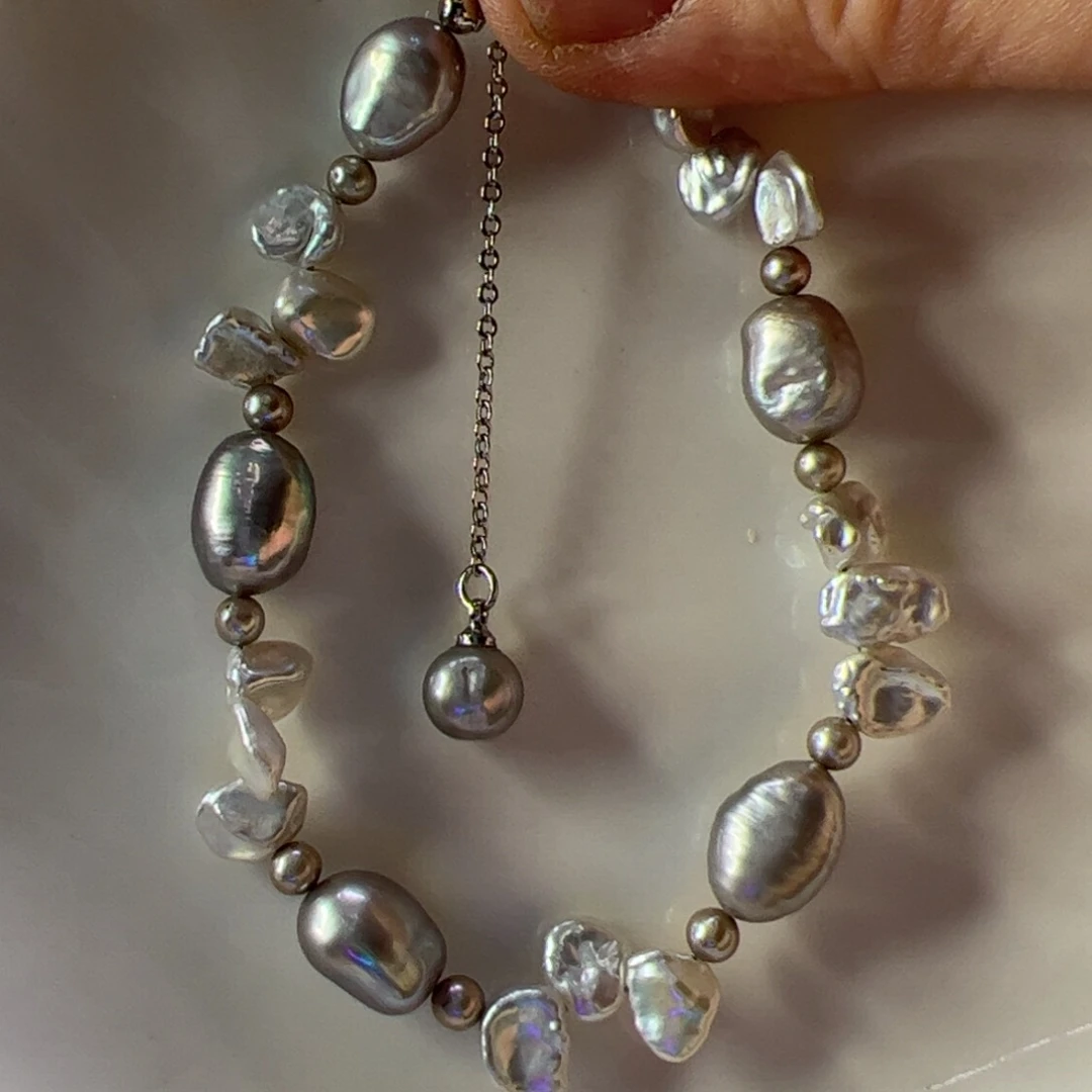 合金淡水珍珠手绳672