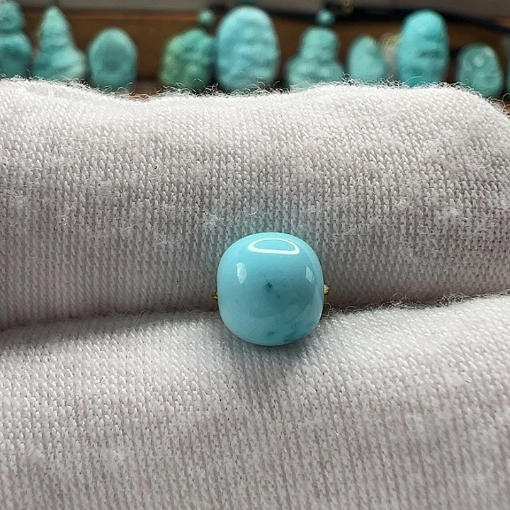 绿松石未镶嵌老型珠6.9mm