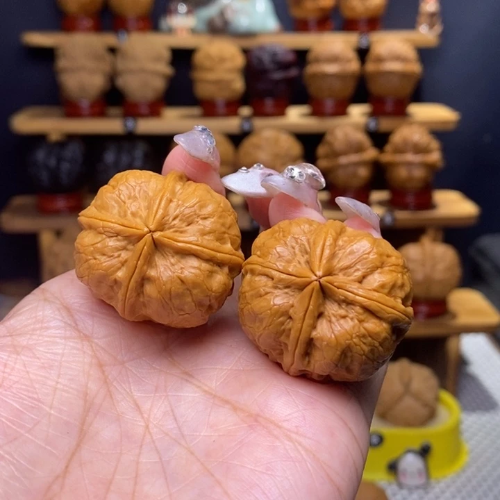 文玩核桃把件方印四棱26号