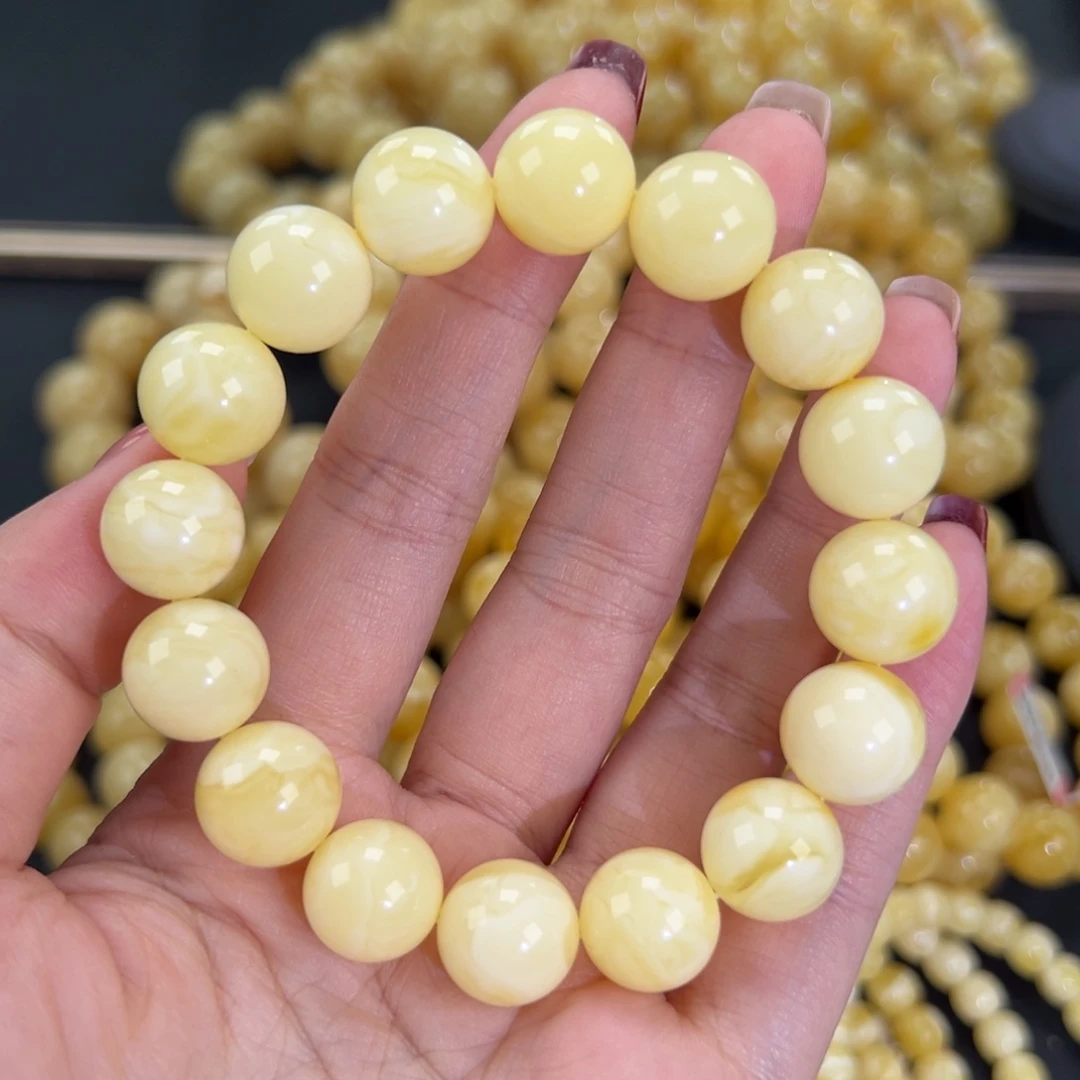 琥珀未镶嵌手链21.2白蜡