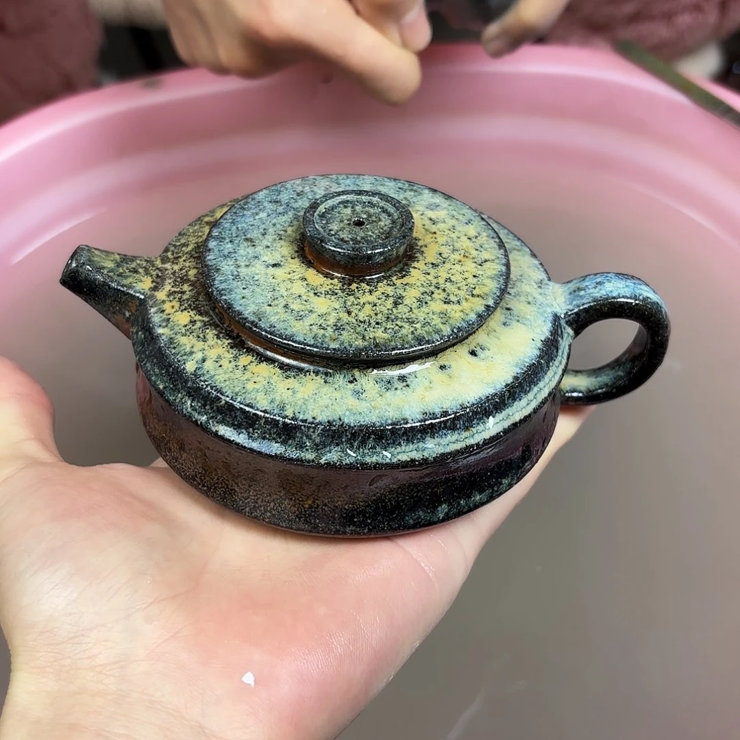 壶柴烧紫砂周盘壶