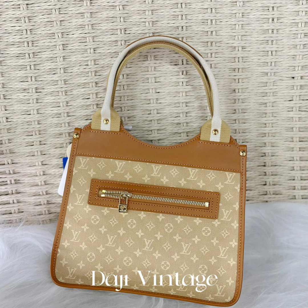 大吉中古/lv路易威登黄丹宁开口笑手提包
