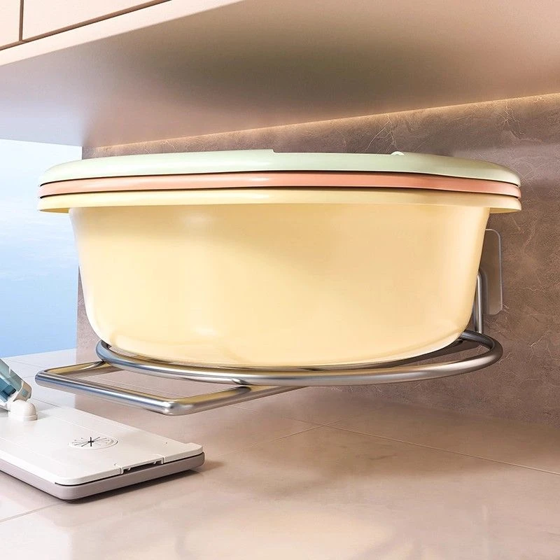 优勤不锈钢卫生间洗脸盆收纳架子浴室柜下免打孔置物挂钩挂盆神器