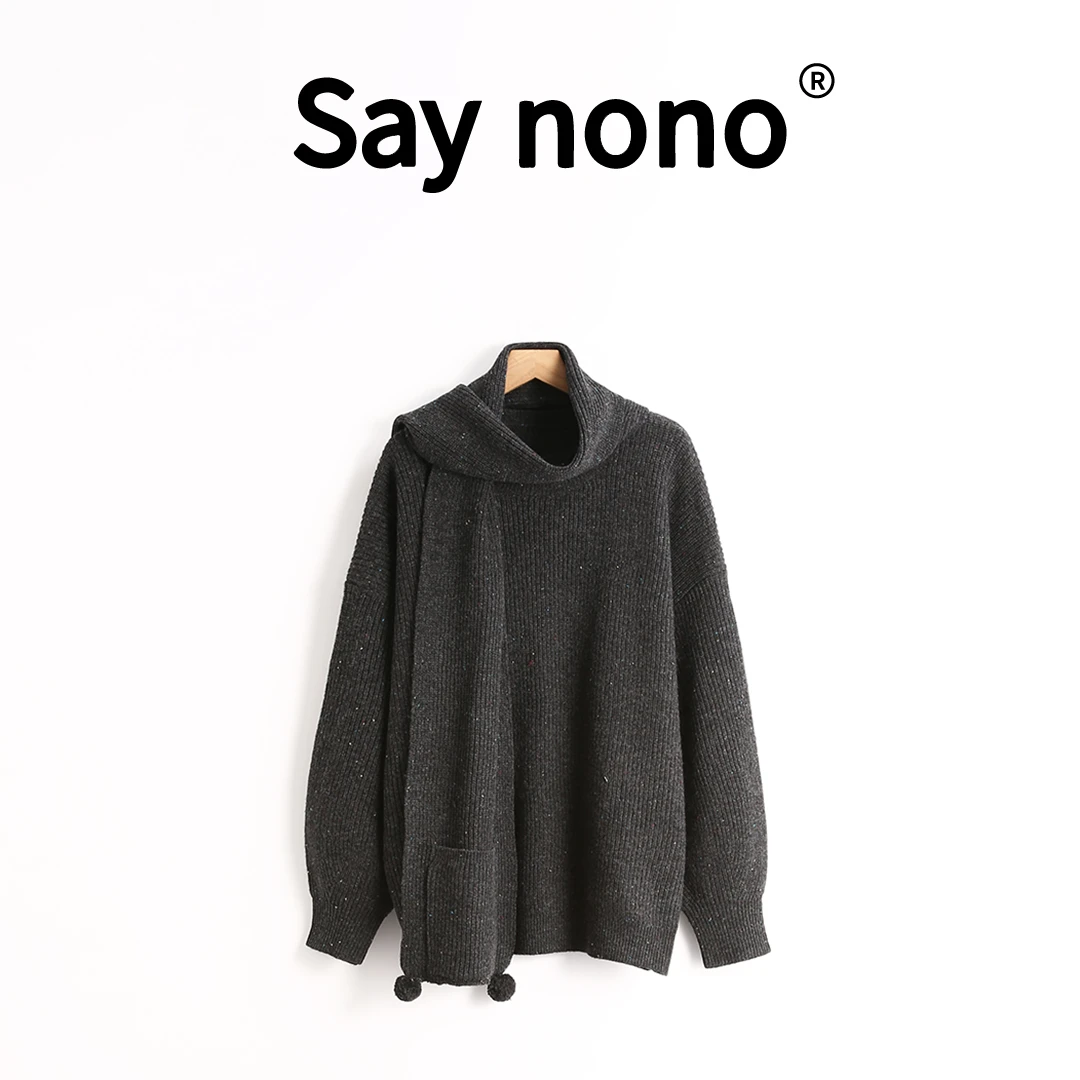 懒猫nono│Saynono 冬日限定全毛七色点子纱圣诞保暖毛衣 /SY99290