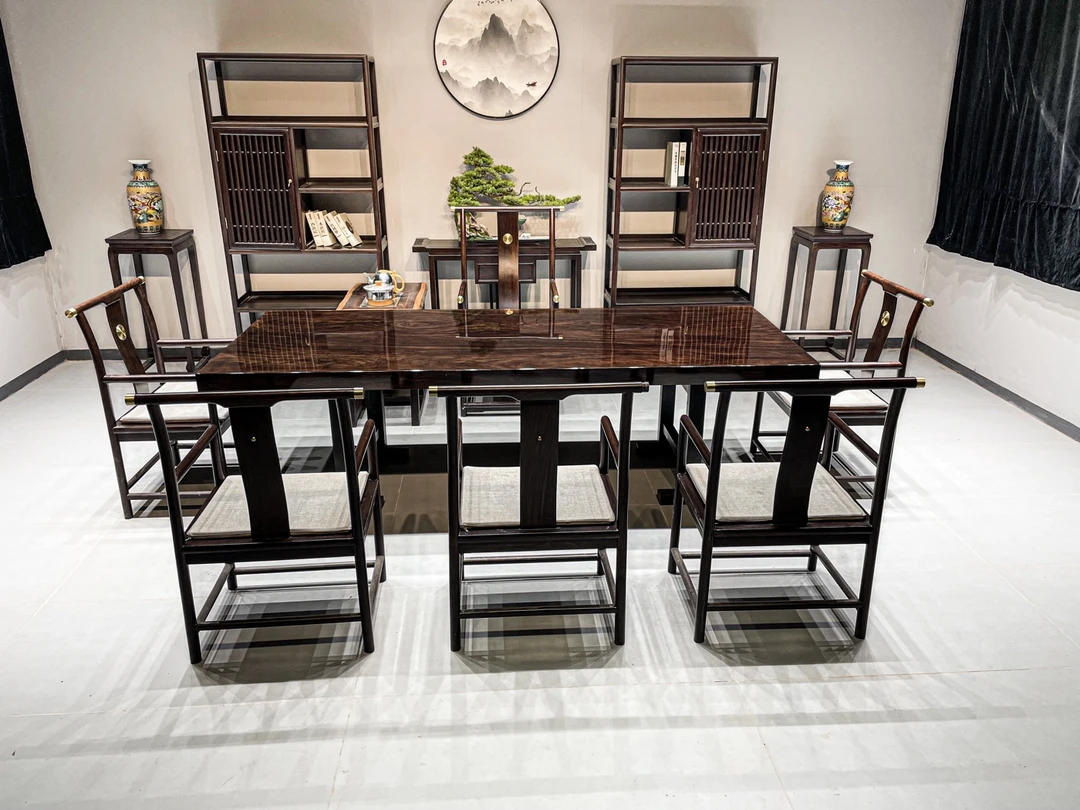 黑檀全方 247*100*8办公桌书桌餐桌茶几