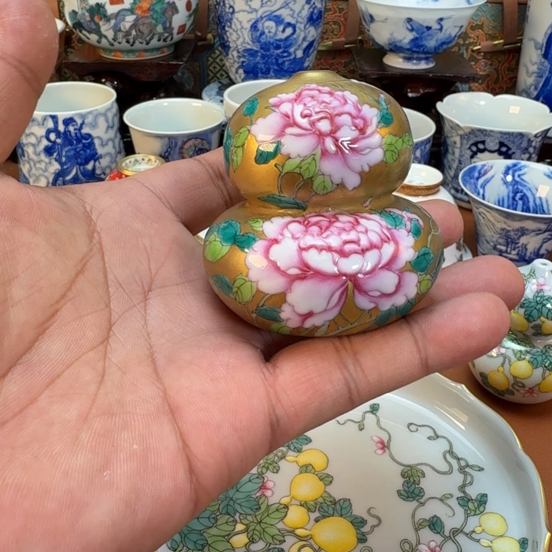 大***波杯子景德镇全手工手绘陶瓷