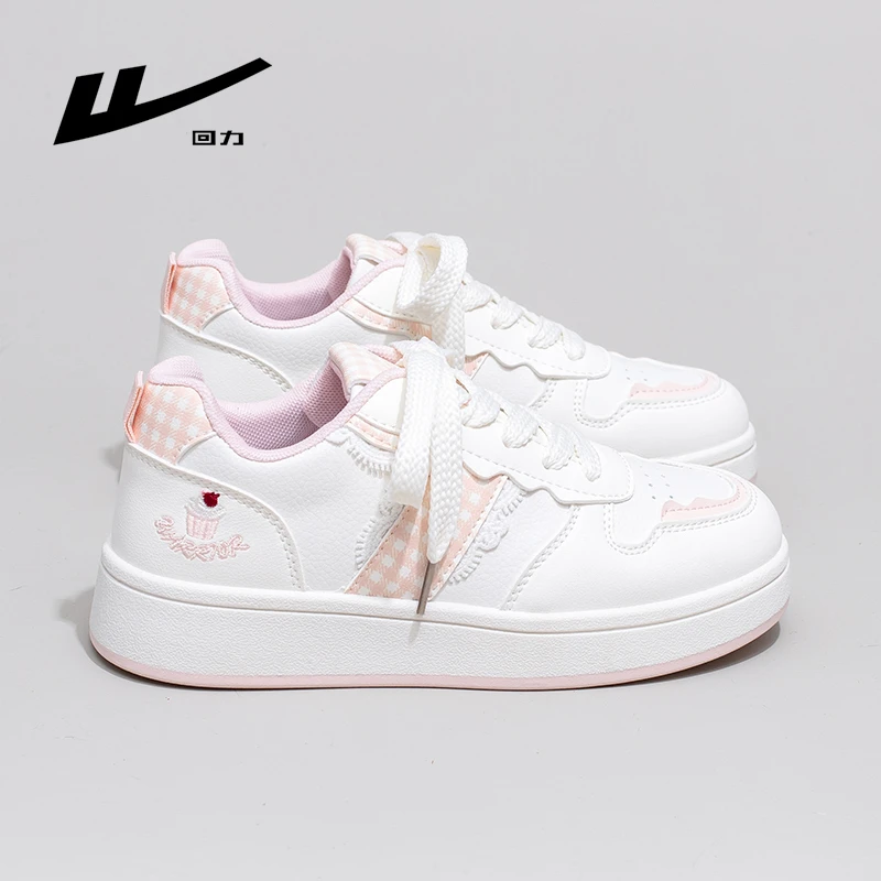 回力小香风板鞋女2025冬季新款校园百搭休闲板鞋增高运动鞋子厚底