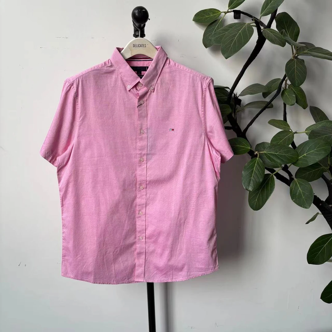 【TM】夏季男款休闲粉红色短袖衬衫 TS021103058 03058