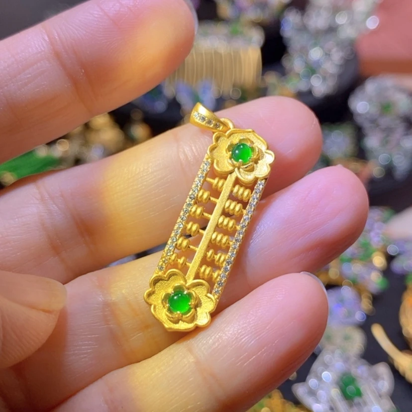 【闪购商品】银S925镶嵌挂件翡翠