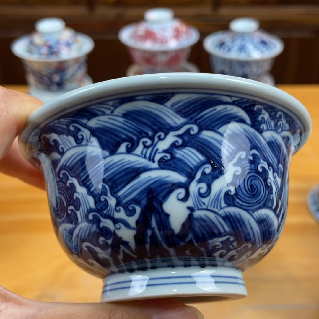 手绘现代茶具非古董