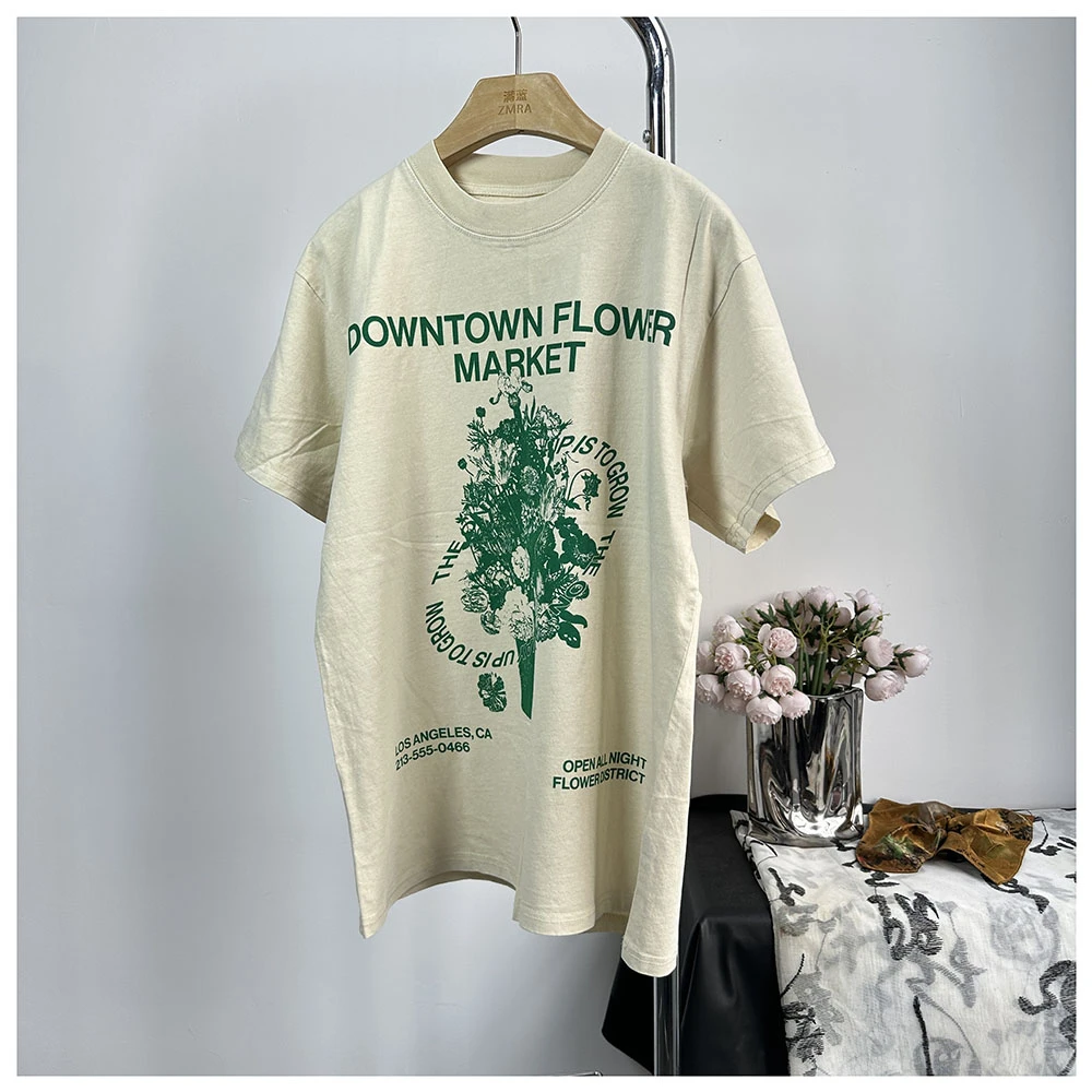 T399      夏季新款宽松印花圆领短袖T恤女