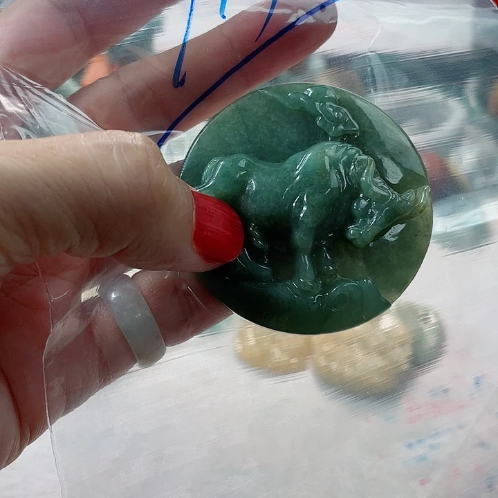 垣***羽翡翠未镶嵌颈饰成品