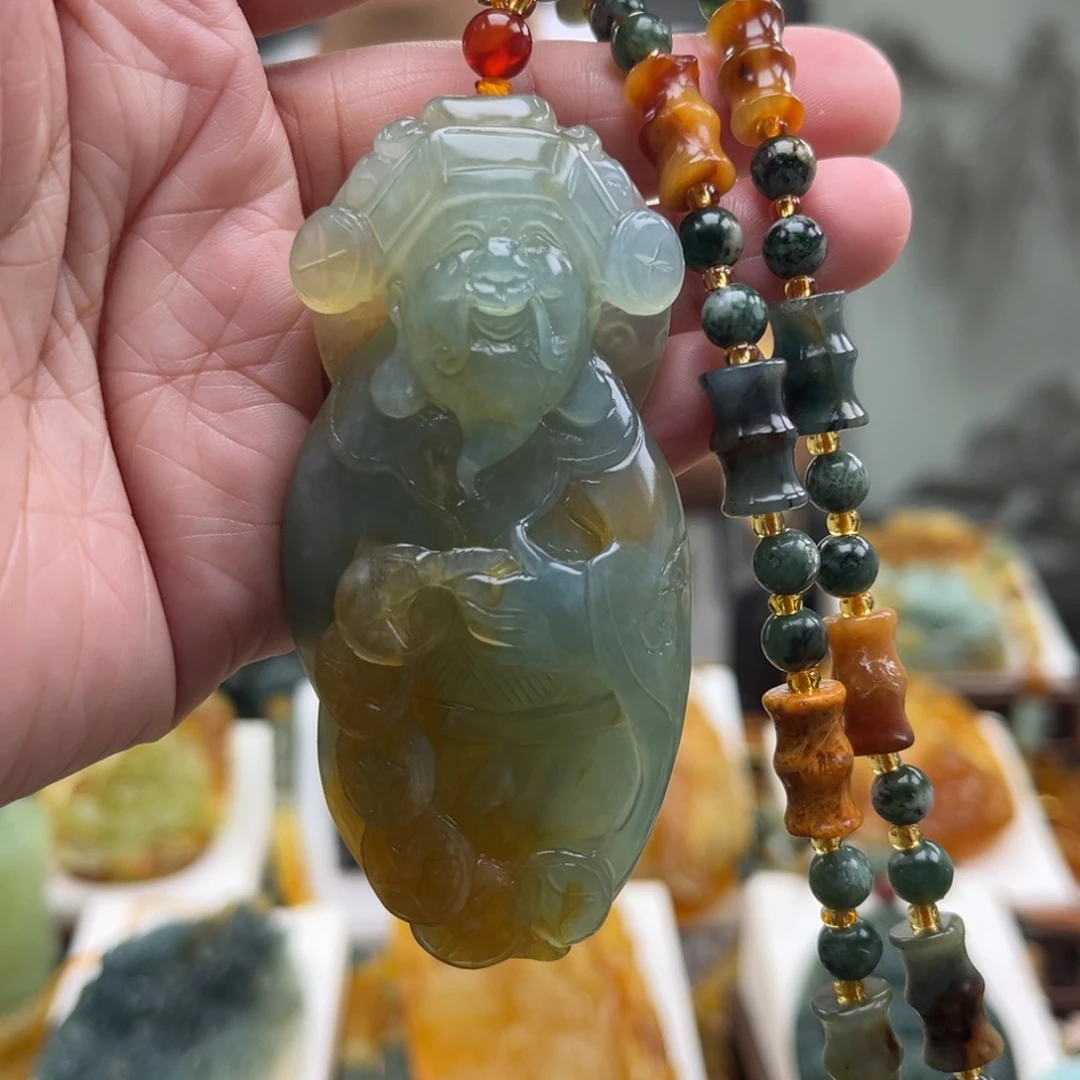 岫玉未镶嵌挂件挂件