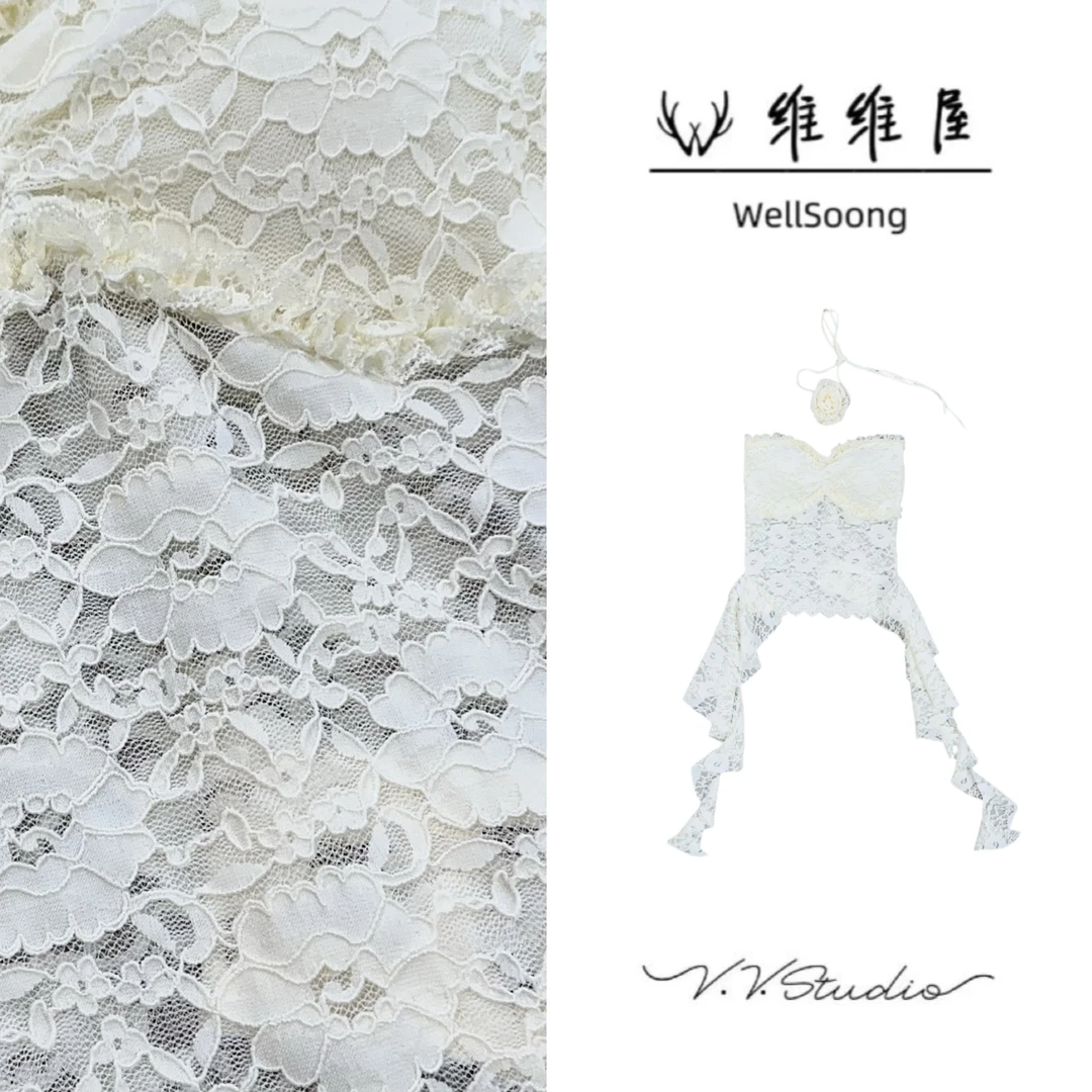 WellSoong•NO退NO换【颈花蕾丝垂条裹胸】