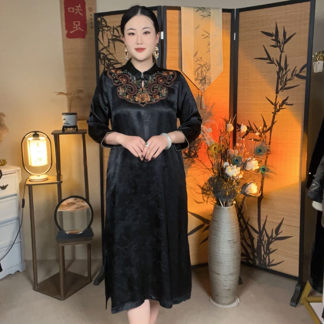 【古法黑】新款时尚气质百搭连衣裙