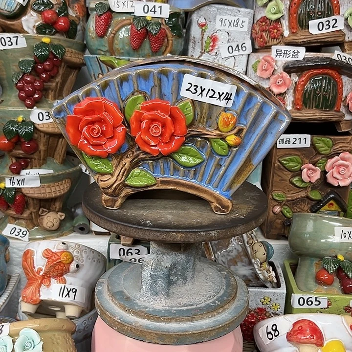 紫砂花盆粗陶材质多肉花盆