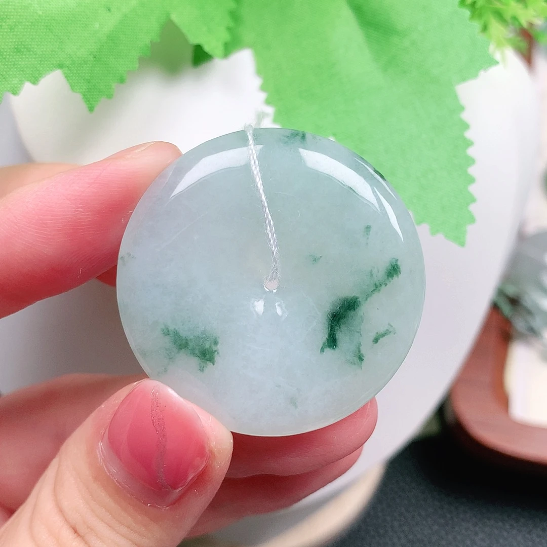 翡翠未镶嵌颈饰平安36-5.8
