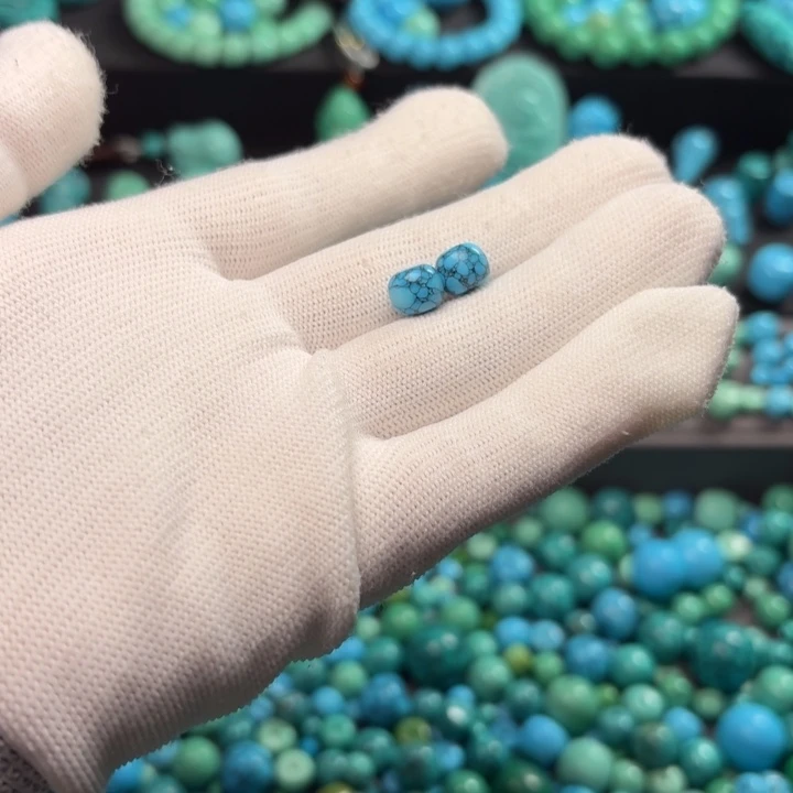 清****蓝色网花老邢卡8一对