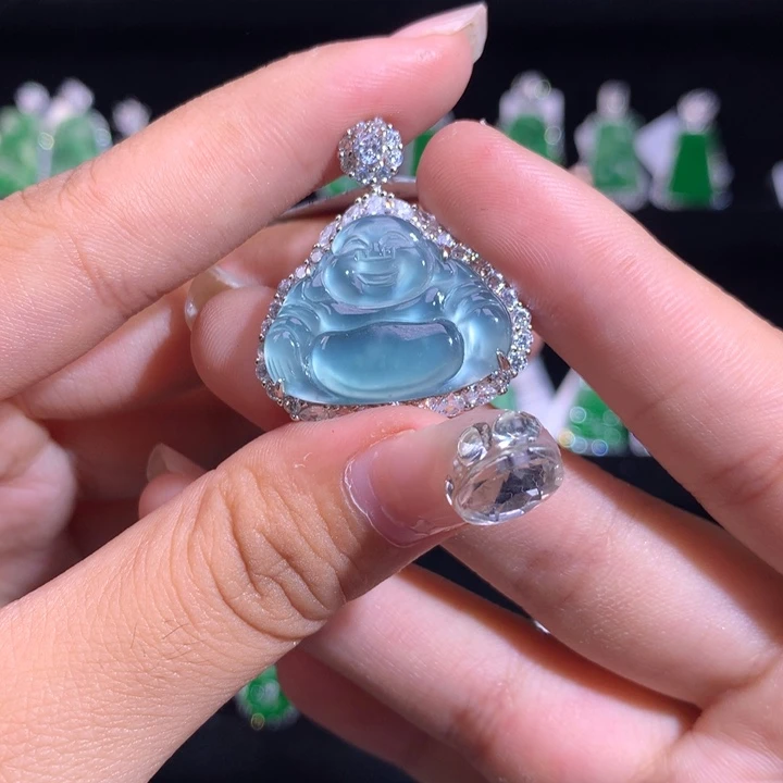 【闪购商品】颈饰银S925镶嵌翡翠天然翡翠
