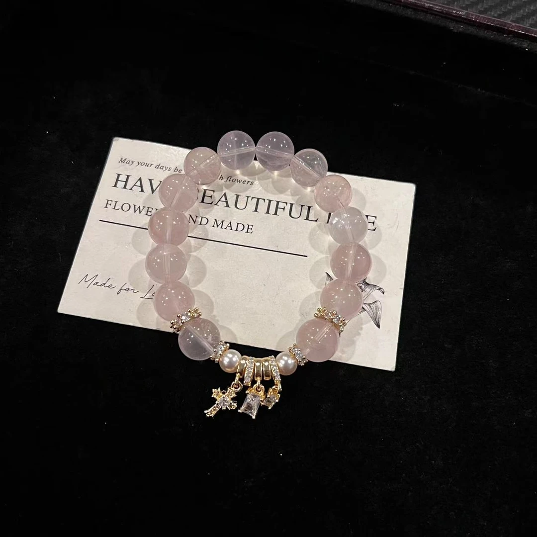 D492 11mm粉晶设计款手串 多样性发一