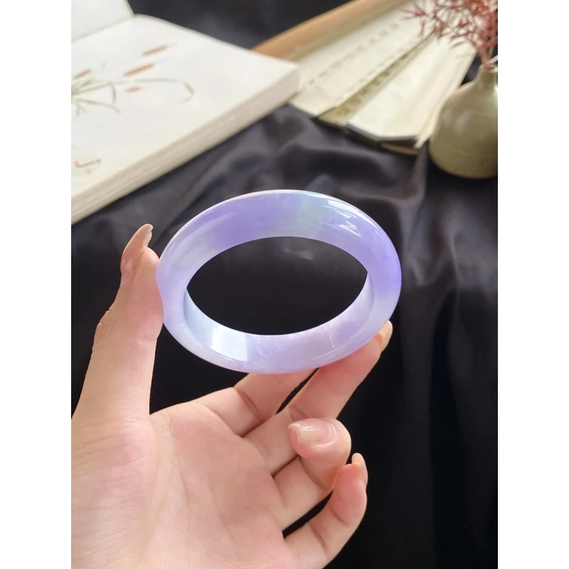 缅甸天然A货翡翠手镯紫罗兰手镯