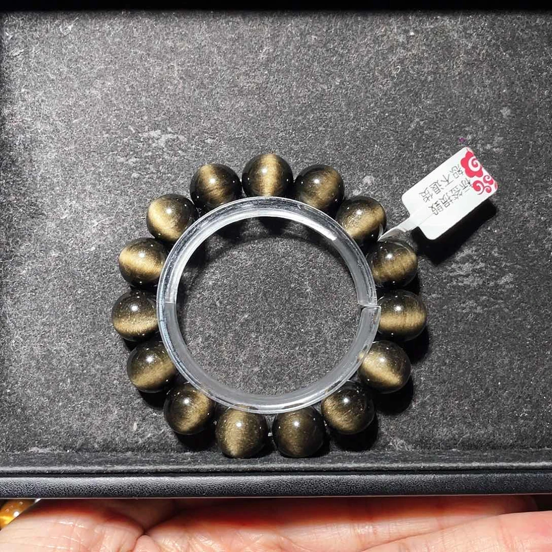 黑曜岩未镶嵌手串