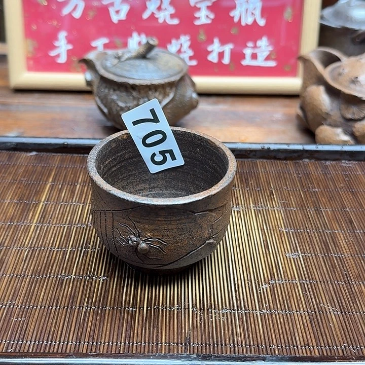 纯手工制作粗陶茶具