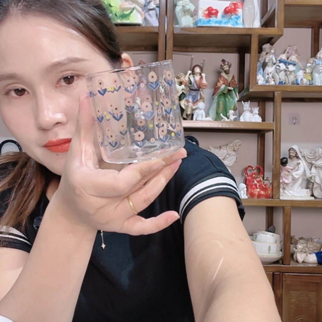 【闪购商品】盘福利小兰花玻璃杯
