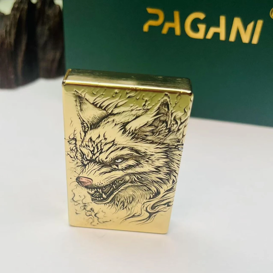 帕伽尼  黄铜 狼性 紫铜镶嵌  3500  打火机
