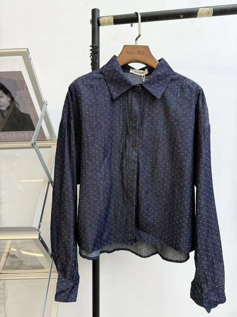 小妳XiaoNi———（春秋款点点衬衫1430588）