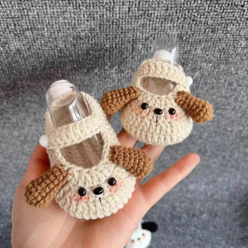 婴儿步前鞋手工DIY自制编织材料包毛线钩织宝宝软底鞋可爱礼物