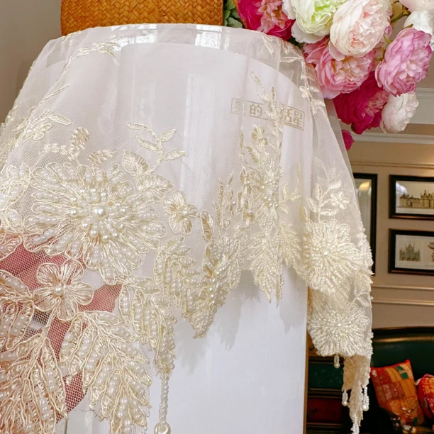 重工手工制作空调盖巾 桌面床头柜盖巾80.80尺寸