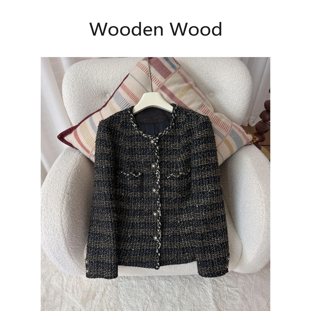 Wooden Wood“金韵风华”气质感法式百搭优雅高端小香外套W25QS681