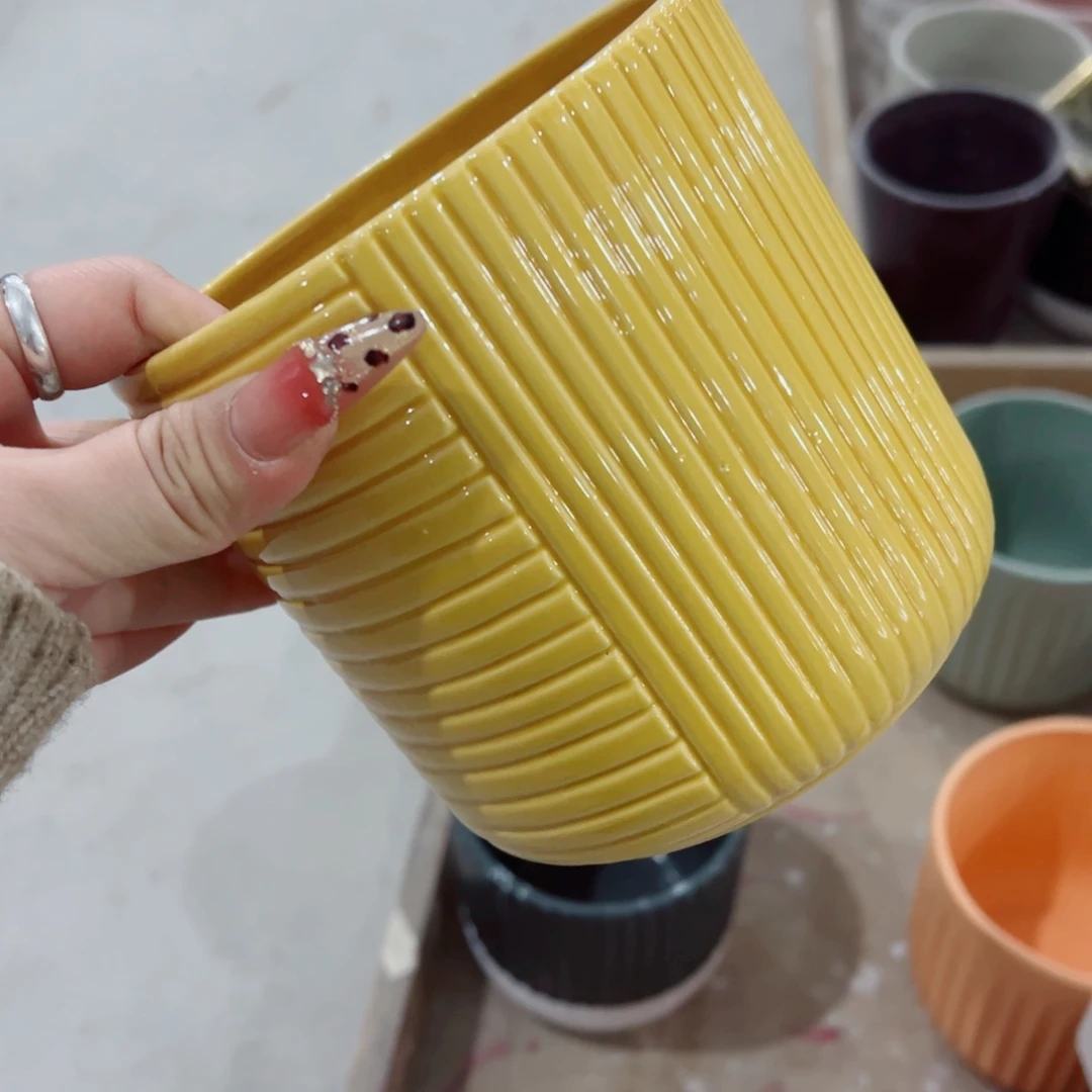 有孔，陶瓷花盆满10米包邮发货