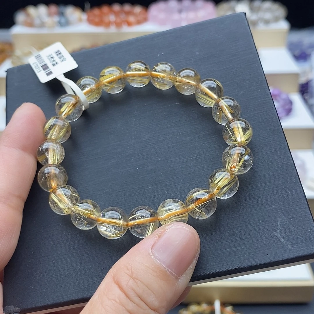 未镶嵌手链水晶金发晶9.8m