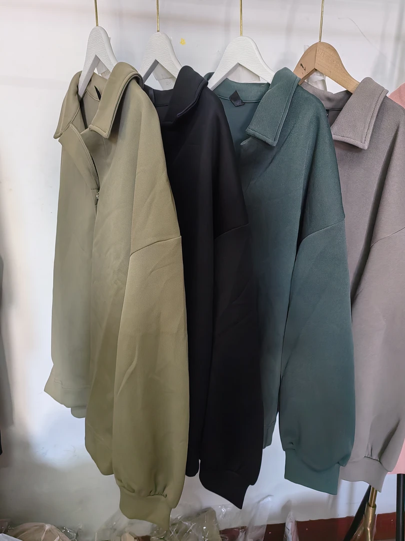 5022翻领常规款卫衣韩版纯色百搭运动