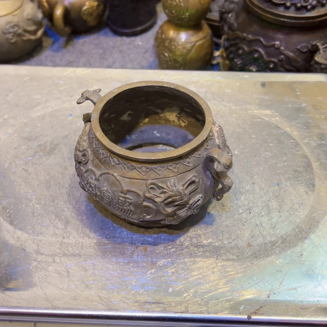 欢***人黄铜摆件工艺品黄铜