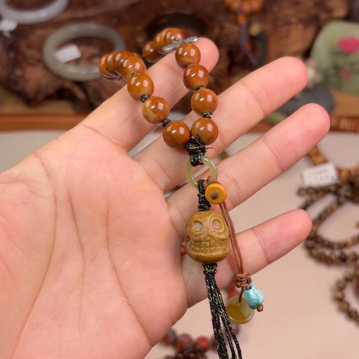 王***）岫岩河磨玉（透闪石质玉）未镶嵌手链