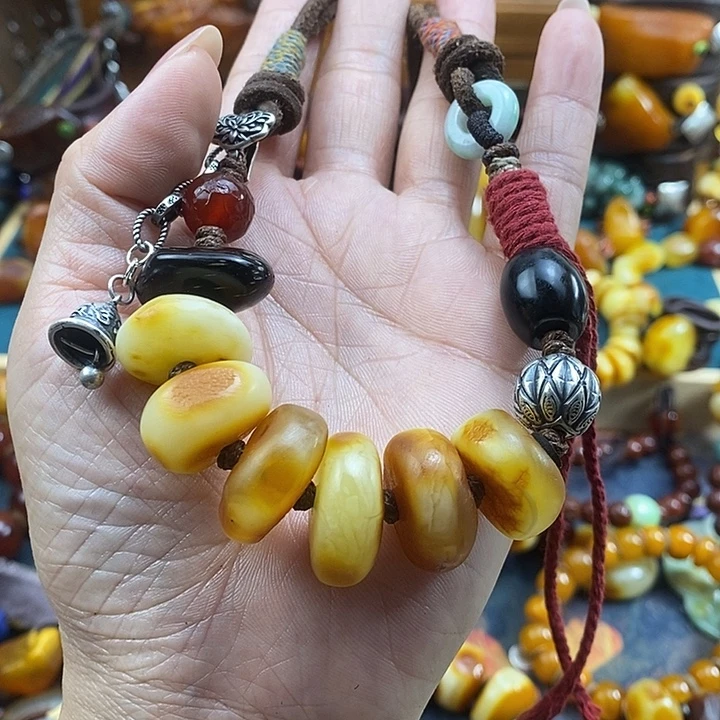 蜜蜡未镶嵌项链项链