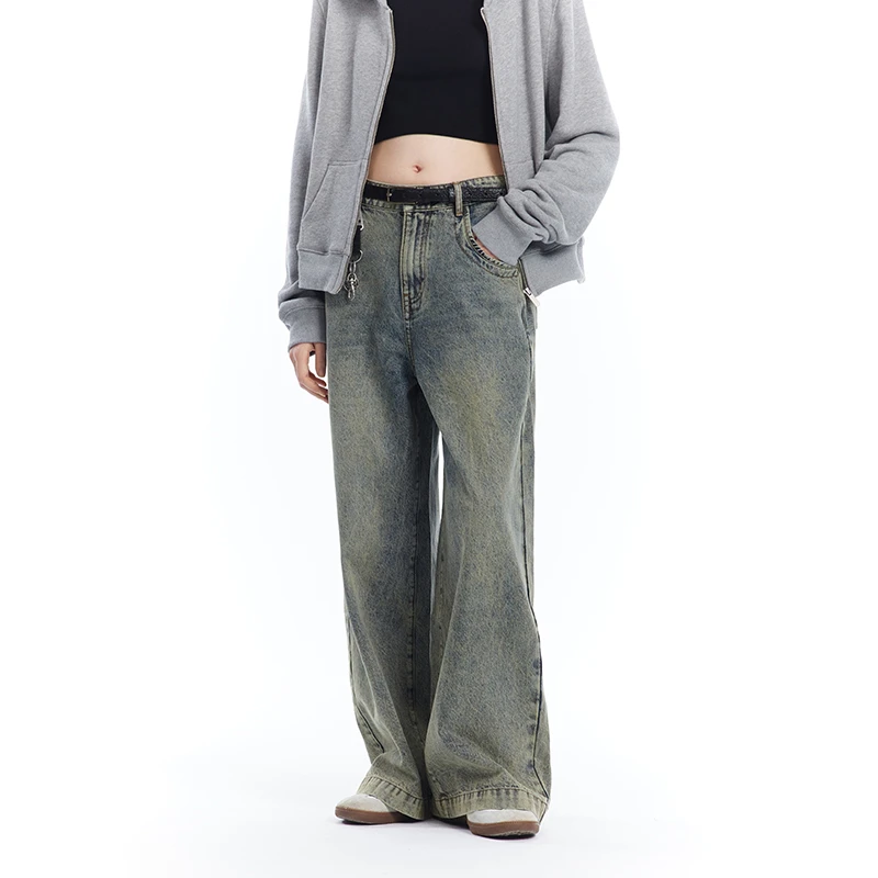 【粉丝回馈】BANDITK GANGN 2025新品原色水洗牛仔裤早春女休闲长裤