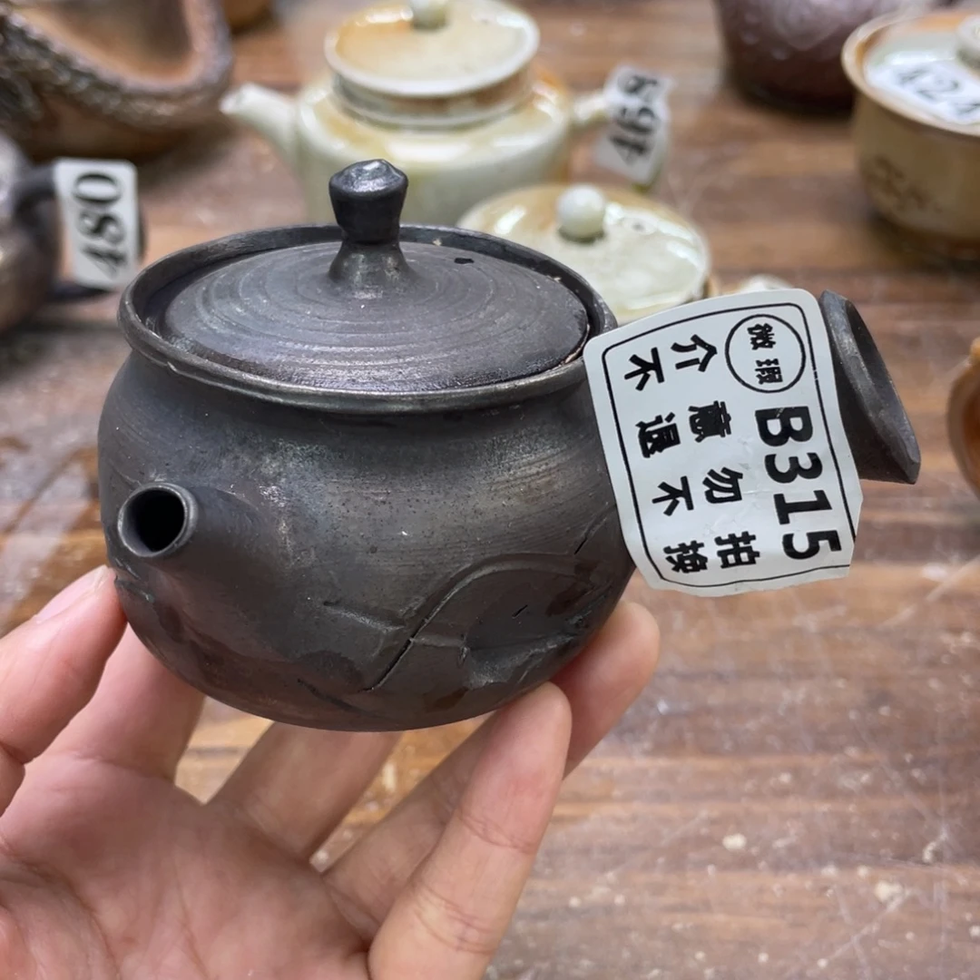 陶纯手工柴烧茶壶茶具瑕瑕