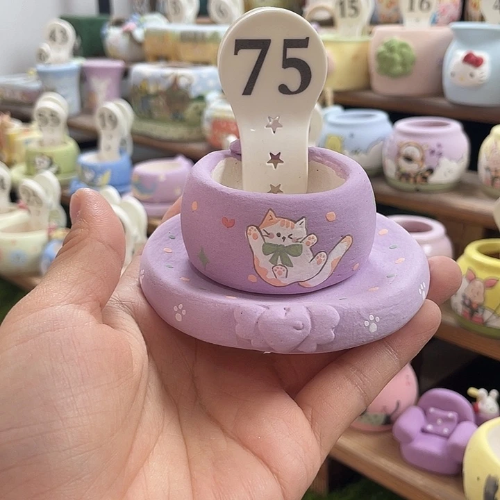 75…..手工手绘花盆
