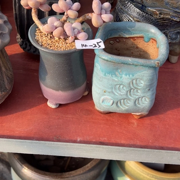 陶瓷狮****14-25花盆2个加桃蛋