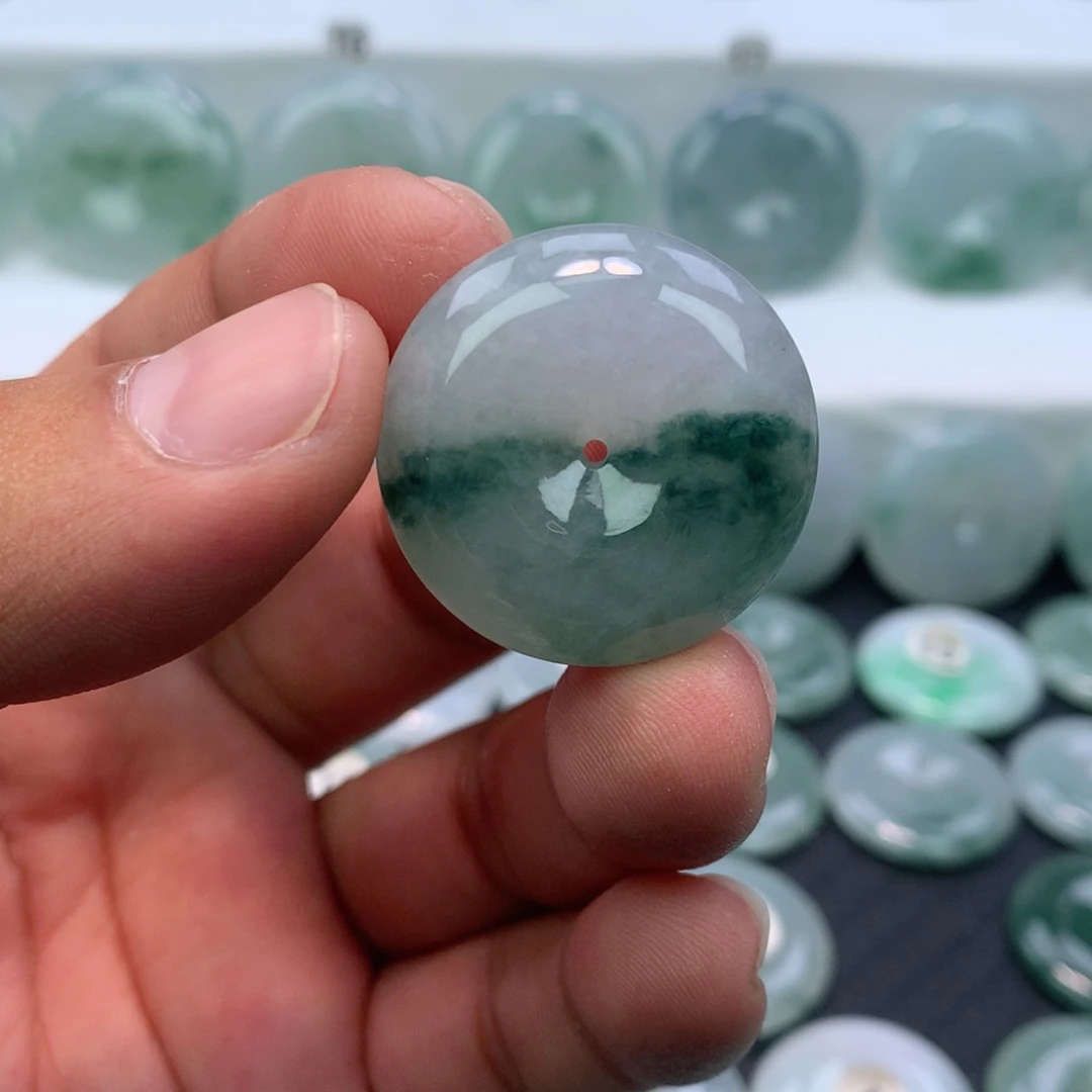 颈饰未镶嵌翡翠缅甸天然A货翡翠28.5-9.2