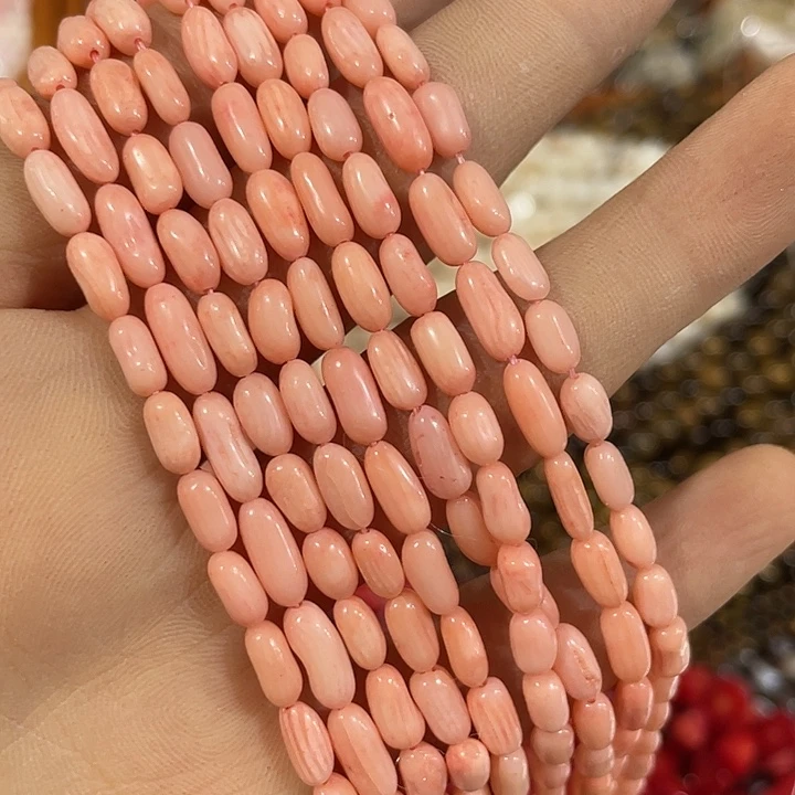 玛瑙/玉髓合金珠宝半成品一条粉豆豆随行小米粒